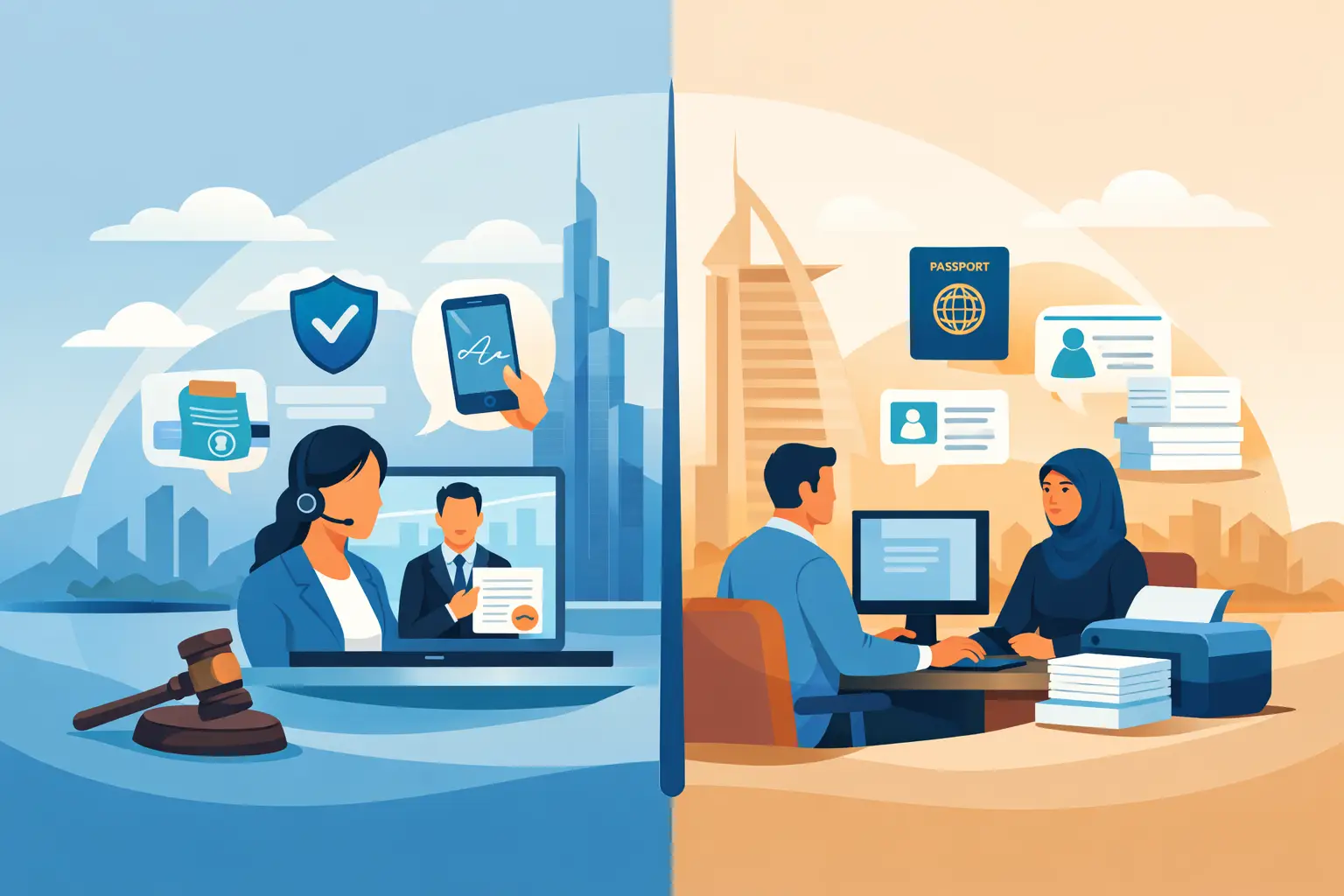 Online Notary vs Typing Center in the UAE